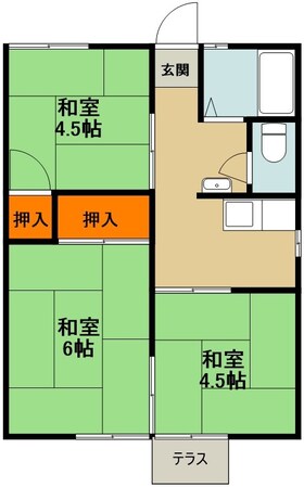 広瀬コーポの物件間取画像